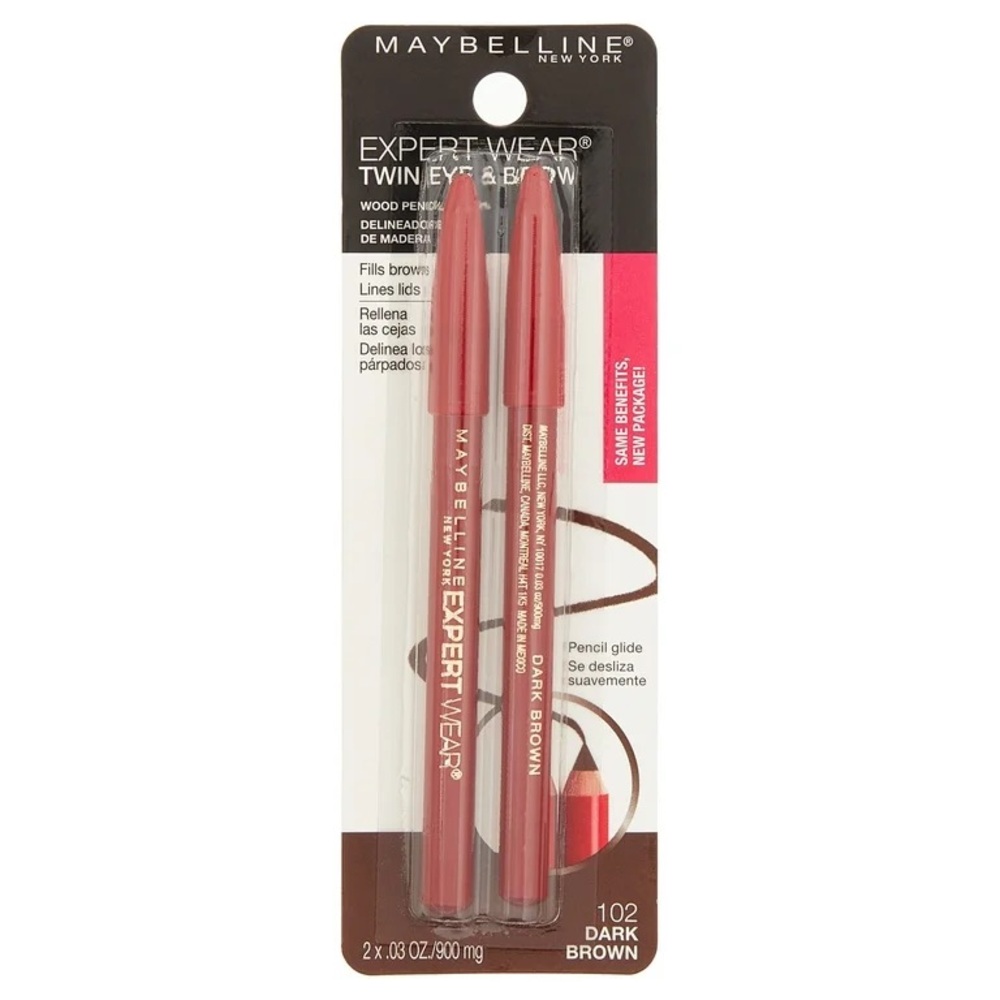 Maybelline Twin Eye & Brow Pencils -Dark Brown